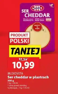 Lidl Mlekovita Ser cheddar w plastrach oferta