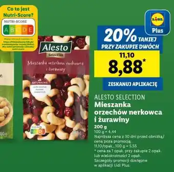 Lidl ALESTO SELECTION Mieszanka orzechów nerkowca i żurawiny oferta