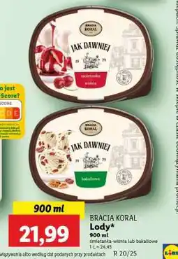 Lidl BRACIA KORAL Lody oferta