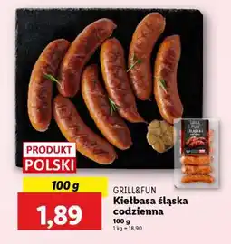 Lidl GRILL&FUN Kiełbasa śląska codzienna oferta