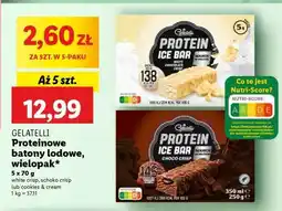 Lidl Gelatelli Proteinowe batony lodowe, wielopak oferta
