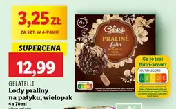 Lidl GELATELLI Lody praliny na patyku, wielopak oferta