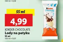 Lidl KINDER CHOCOLATE Lody na patyku oferta