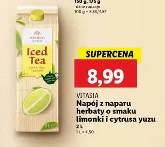 Lidl VITASIA Napój z naparu herbaty o smaku limonki i cytrusa yuzu oferta
