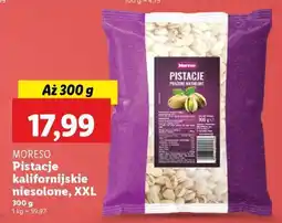 Lidl Moreso Pistacje kalifornijskie niesolone, XXL oferta
