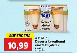Lidl ALPENFEST Deser z kawałkami ciastek i jabłek oferta