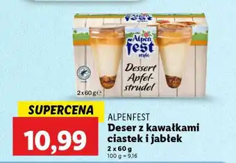 Lidl ALPENFEST Deser z kawałkami ciastek i jabłek oferta