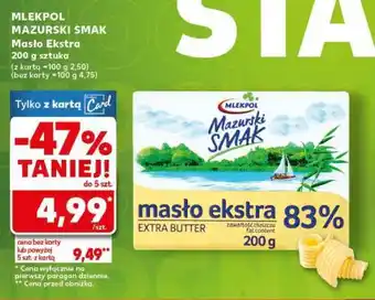 Kaufland MLEKPOL MAZURSKI SMAK Masło Ekstra 200 g sztuka oferta