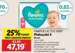 Lidl PAMPERS ACTIVE BABY Pieluszki 4 oferta