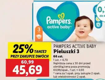 Lidl PAMPERS ACTIVE BABY Pieluszki 3 oferta