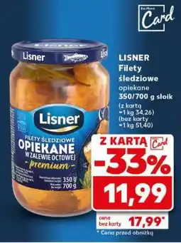 Kaufland LISNER Filety śledziowe opiekane 350/700 g słoik oferta