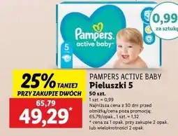 Lidl PAMPERS ACTIVE BABY Pieluszki 5 oferta