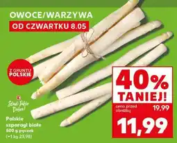 Kaufland Polskie szparagi białe 500 g pęczek oferta