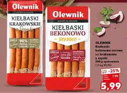 Kaufland OLEWNIK Kiełbaski bekonowo-serowe lub krakowskie z szynki oferta