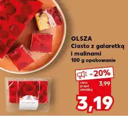 Kaufland OLSZA Ciasto z galaretką i malinami oferta