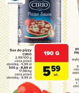 Carrefour Sos do pizzy Cirio oferta
