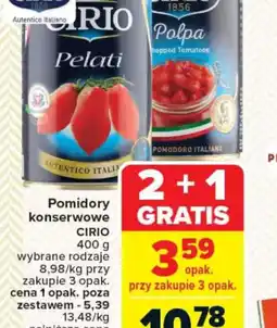 Carrefour Pomidory konserwowe Cirio oferta