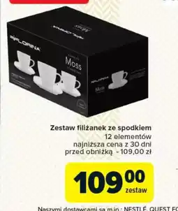 Carrefour Zestaw filiżanek ze spodkiem oferta