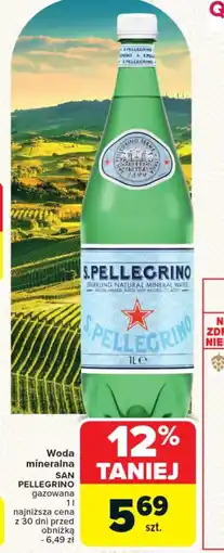 Carrefour Woda mineralna San Pellegrino oferta