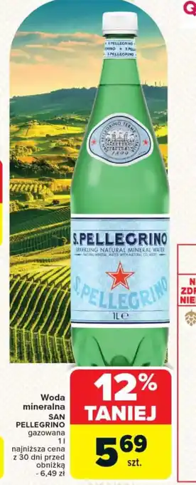 Carrefour Woda mineralna San Pellegrino oferta