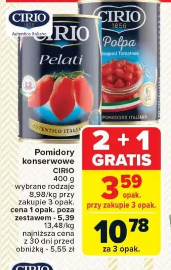 Carrefour Pomidory Cirio oferta