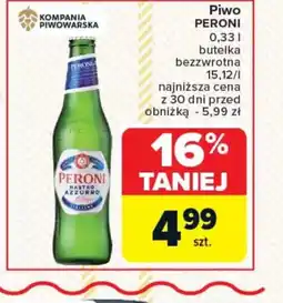 Carrefour Piwo Peroni oferta