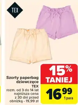 Carrefour Market Szorty dziewczęce TEX oferta