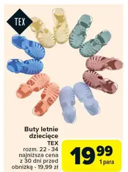 Carrefour Market Buty dziecięce TEX oferta