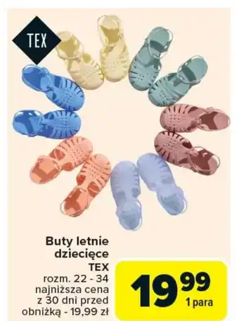 Carrefour Market Buty dziecięce TEX oferta