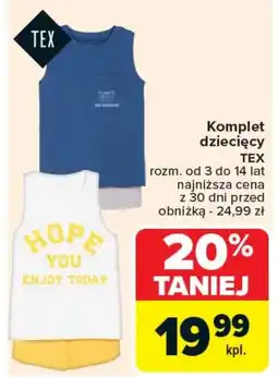 Carrefour Market Komplet dziecięcy TEX oferta