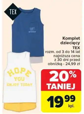 Carrefour Market Komplet dziecięcy TEX oferta