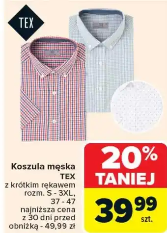 Carrefour Market Koszula męska TEX oferta