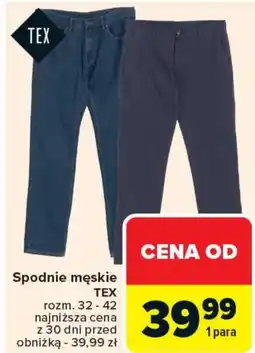 Carrefour Market Spodnie męskie TEX oferta