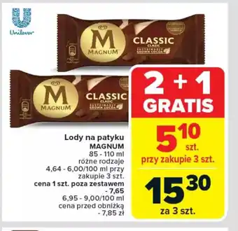 Carrefour Lody na patyku Magnum oferta