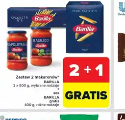 Carrefour Zestaw 2 makaronów Barilla + sos Barilla oferta
