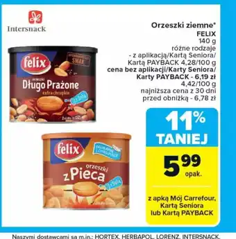Carrefour Orzeszki ziemne Felix oferta