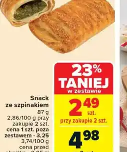 Carrefour Snack ze szpinakiem oferta