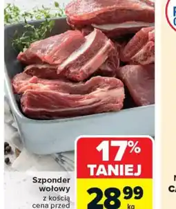 Carrefour Szponder wołowy z kością oferta