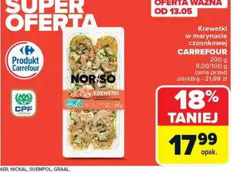 Carrefour Krewetki w marynacie czosnkowej Carrefour oferta