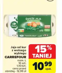 Carrefour Jaja od kur z wolnego wybiegu Carrefour oferta