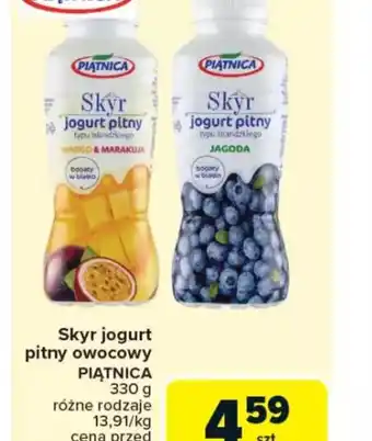 Carrefour Skyr jogurt pitny owocowy Piątnica oferta