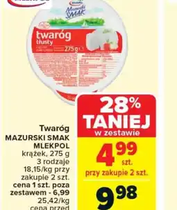 Carrefour Twaróg Mazurski Smak Mlekpol oferta