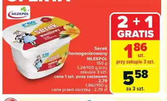 Carrefour Serek homogenizowany Mlekpol oferta