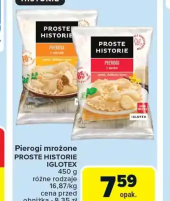 Carrefour Pierogi mrożone Proste Historie Iglotex oferta