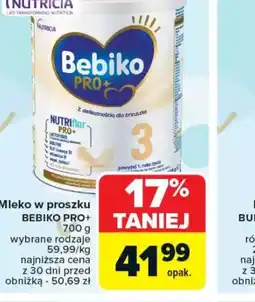 Carrefour Mleko w proszku Bebiko Pro+ 3 oferta