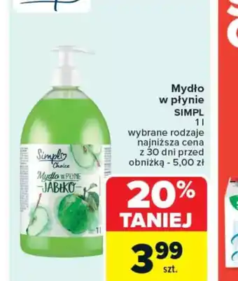Carrefour Mydło w płynie Simply oferta