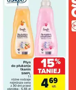 Carrefour Płyn do płukania tkanin Simpl oferta