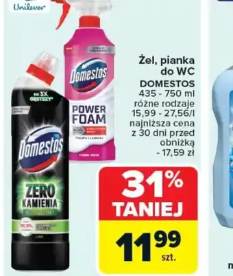 Carrefour Zel, pianka do WC Domestos oferta