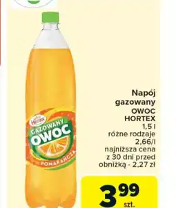 Carrefour Napój gazowany Owoc Hortex oferta
