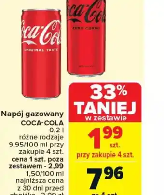 Carrefour Napój gazowany Coca-Cola oferta